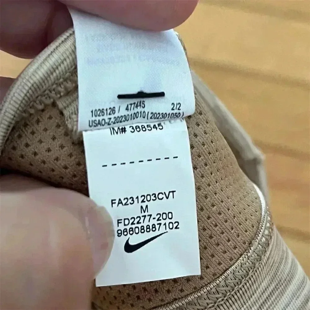 Nike Girls' Dri-FIT Indy Seamless Sports Bra Beige Size M